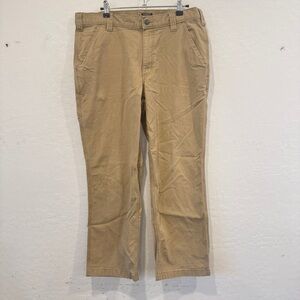 Carhartt Pants Mens 36x30 Khaki Relaxed Fit Work Utility Chino Rugged Flex Beige